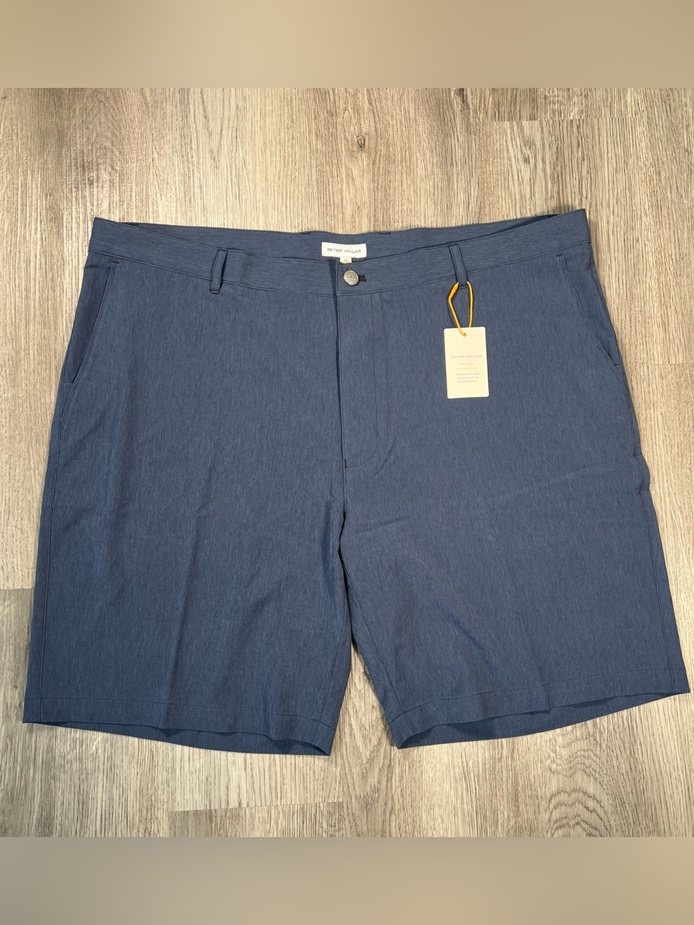 New Peter Millar Shackelford Mens 42 Shorts Blue Performance Hybrid Golf Stretch